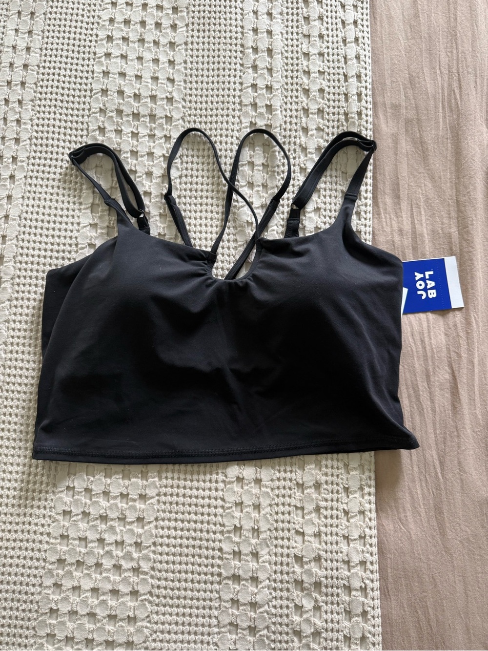 NEW JoyLab Black Strappy Sports Bralette Size XL